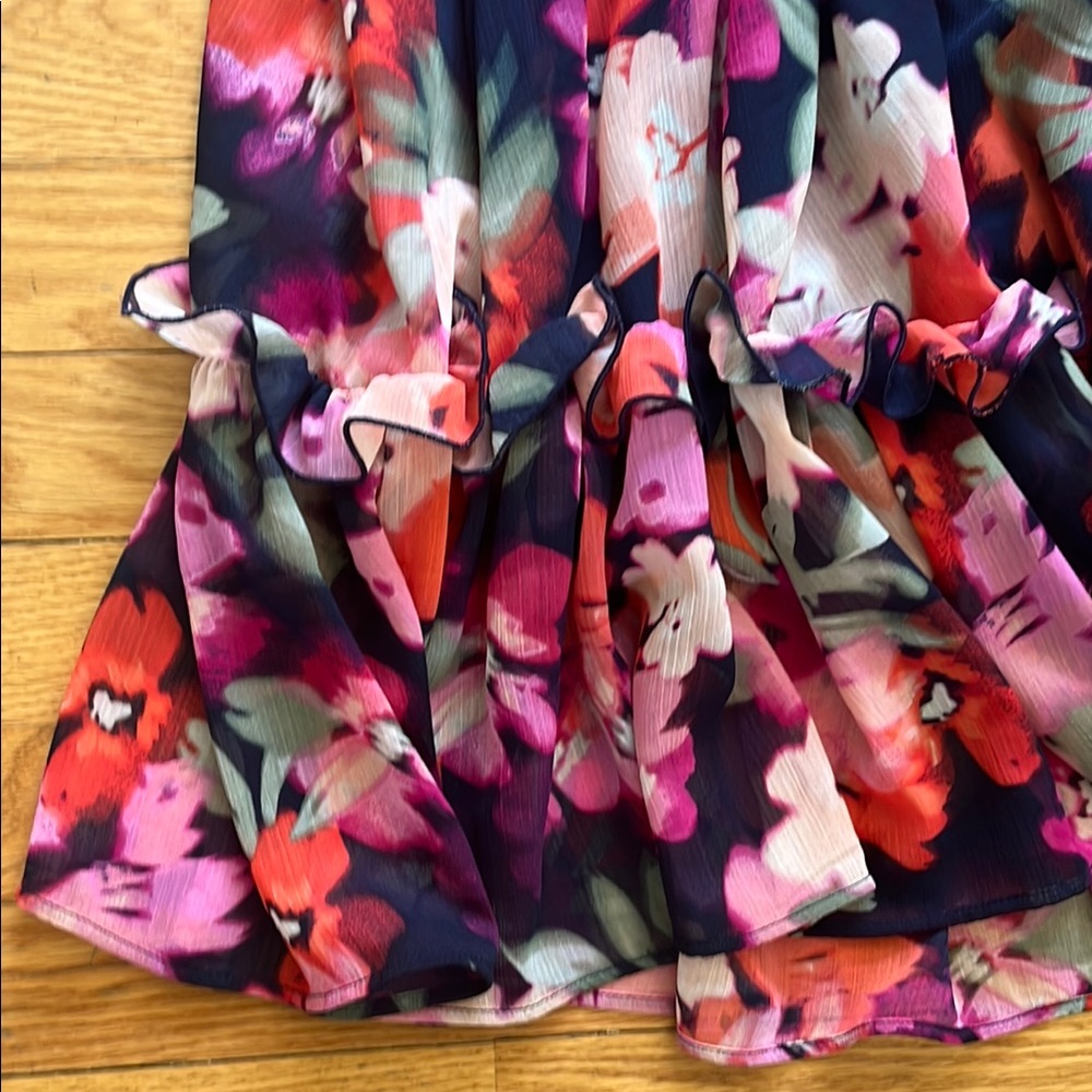 Calvin Klein Floral Wrap Dress - Picture 6 of 9
